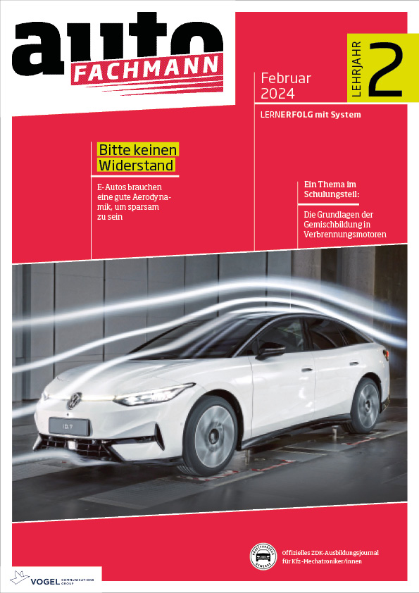 autoFACHMANN 7/2024 Lehrjahr 2 Titelseite Magazin autoFACHMANN Februar 2024 2. Lehrjahr