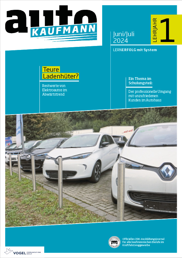 autoKAUFMANN 11/2024 Lehrjahr 1 Titelseite Magazin autoKAUFMANN Juni/Juli 2024 1. Lehrjahr