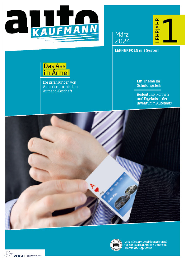 Titelseite Magazin autoKAUFMANN März 2024 1. Lehrjahr