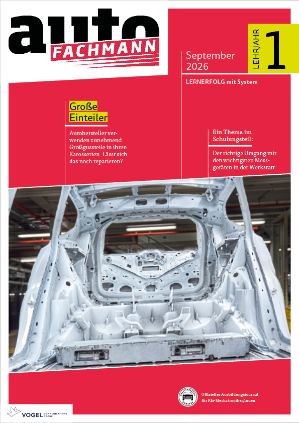 Titelseite autoFACHMANN September 2026, 1. LJ Titelseite autoFACHMANN September 2026, 1. LJ