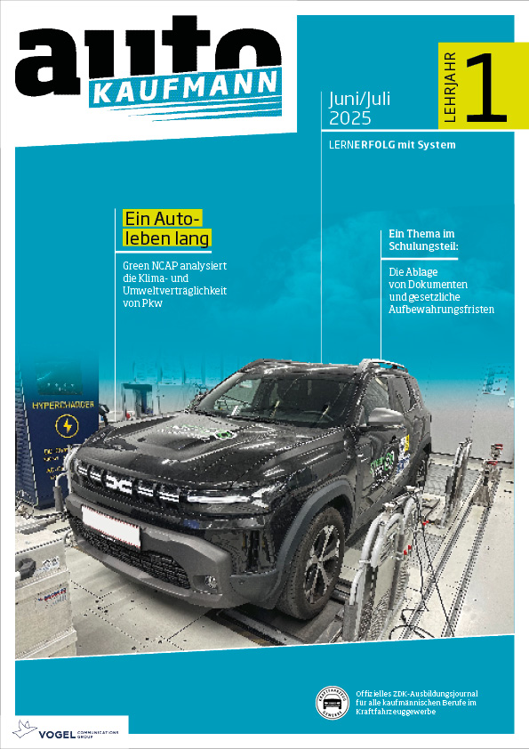 Titelseite Magazin autoKAUFMANN Juni/Juli 2025 1. Lehrjahr