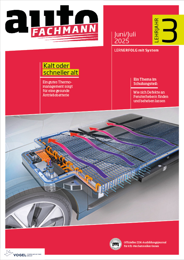 Titelseite Magazin autoFACHMANN Juni/Juli 2025 3. Lehrjahr