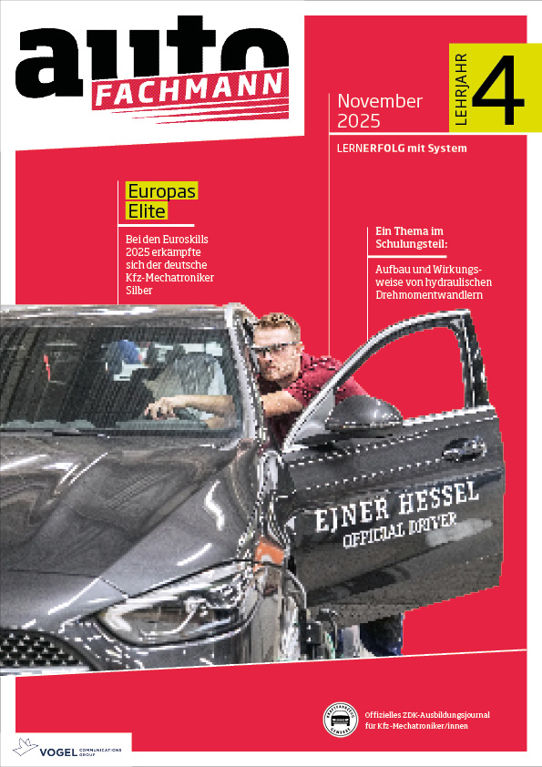Titelseite Magazin autoFACHMANN, November 2025, 4. Lehrjahr