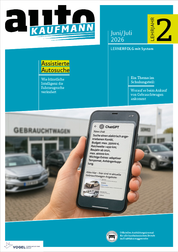 Titelseite Magazin autoKAUFMANN Juni/Juli 2026 2. Lehrjahr