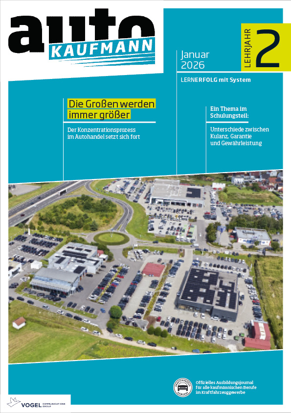 Titelseite Magazin autoKAUFMANN Januar 2026, 2. Lehrjahr