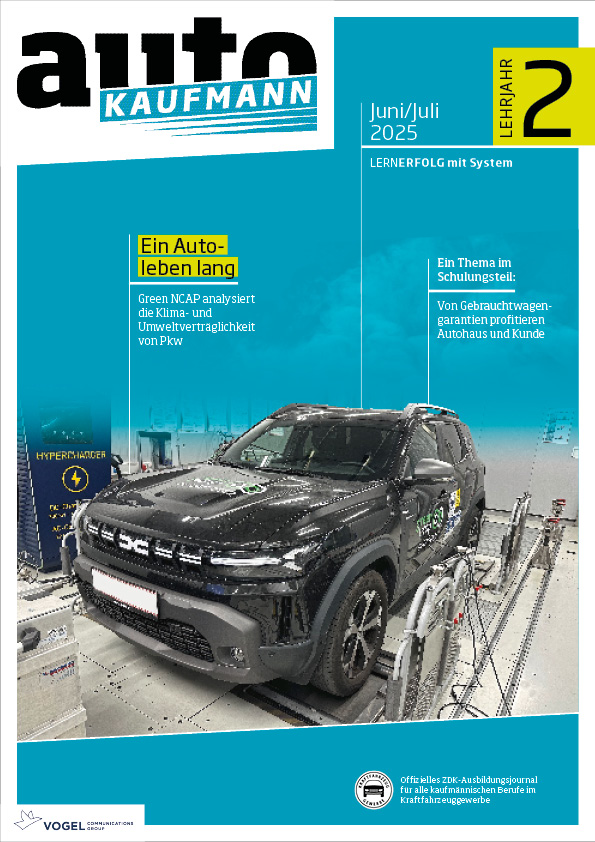 Titelseite Magazin autoKAUFMANN Juni/Juli 2025 2. Lehrjahr