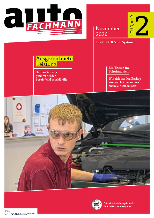 Titelseite Magazin autoFACHMANN November 2026 2. Lehrjahr