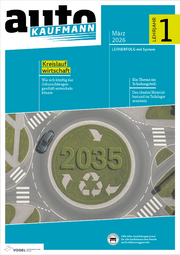 Titelseite Magazin autoKAUFMANN März 2026 1. Lehrjahr