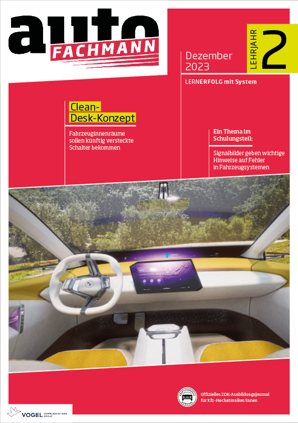 autoFACHMANN 5/2023 Lehrjahr 2 Titelseite Magazin autoFACHMANN Dezember 2023 2. Lehrjahr