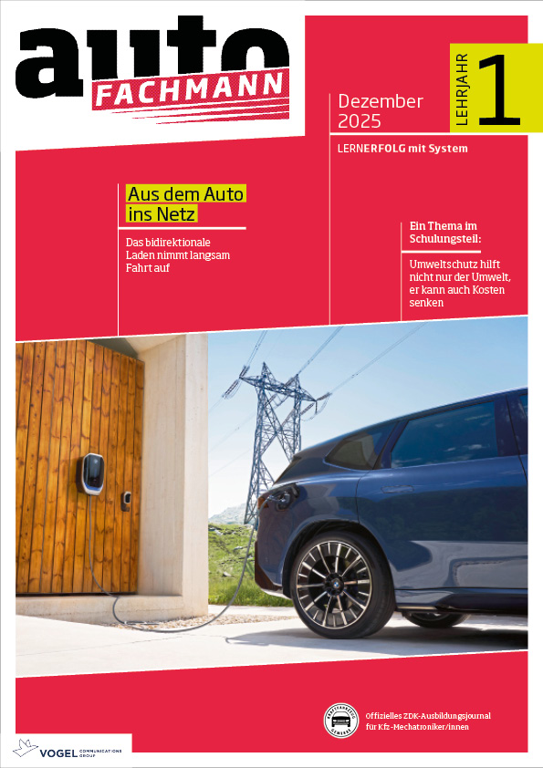 autoFACHMANN 5/2025 Lehrjahr 1 Titelseite Magazin autoFACHMANN Dezember 2025, 1. Lehrjahr