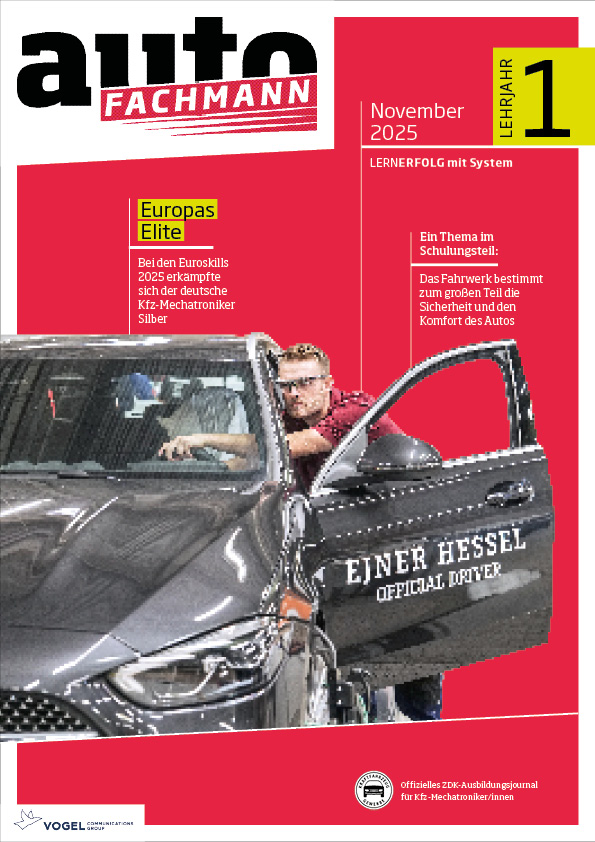 Titelseite Magazin autoFACHMANN, November 2025, 1. Lehrjahr