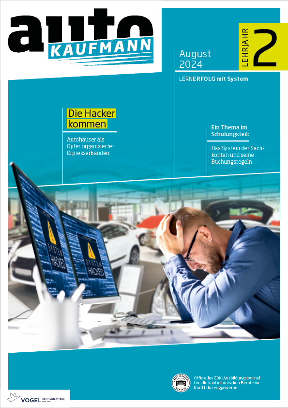autoKAUFMANN 01/2024 Lehrjahr 2 Titelseite Magazin autoKAUFMANN August 2024 2. Lehrjahr