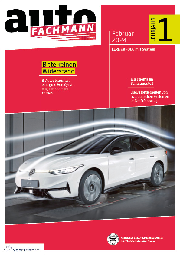 autoFACHMANN 7/2024 Lehrjahr 1 Titelseite Magazin autoFACHMANN Februar 2024 1. Lehrjahr