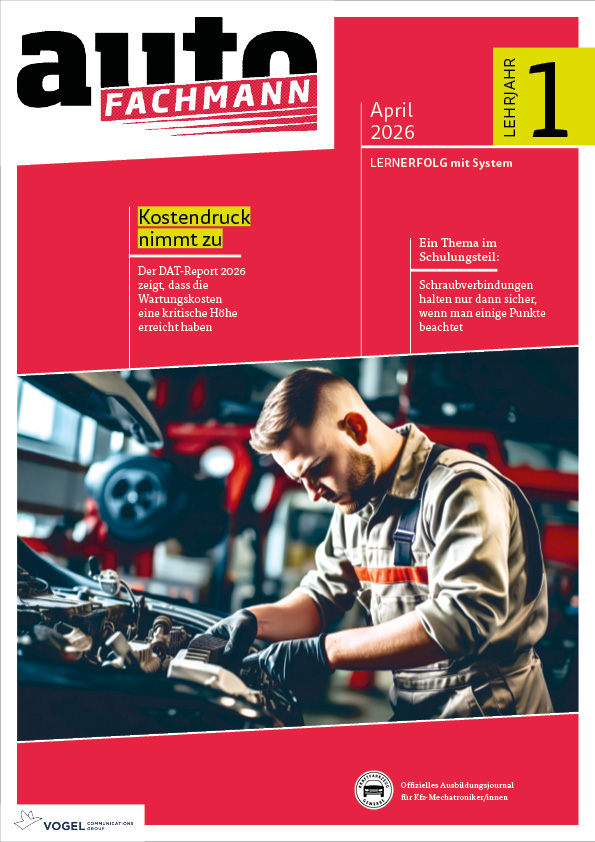 Titelseite Magazin autoFACHMAN April 2026 1. Lehrjahr