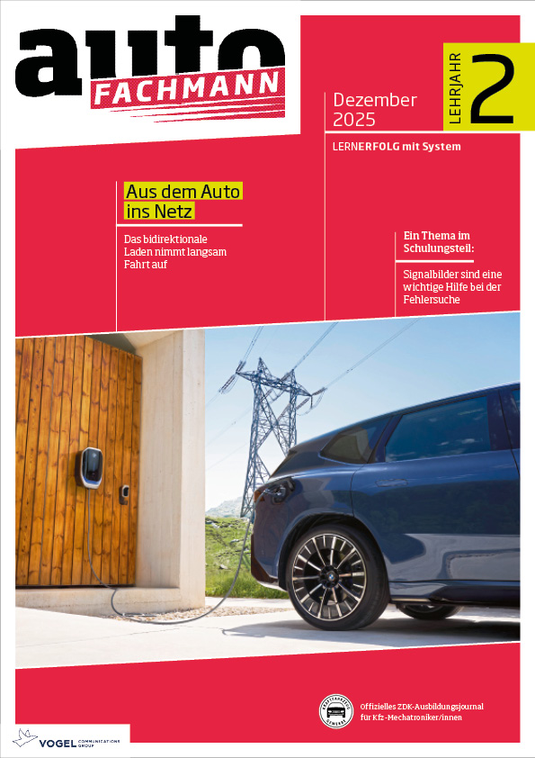 autoFACHMANN 5/2025 Lehrjahr 2 Titelseite Magazin autoFACHMANN Dezember 2025, 2. Lehrjahr
