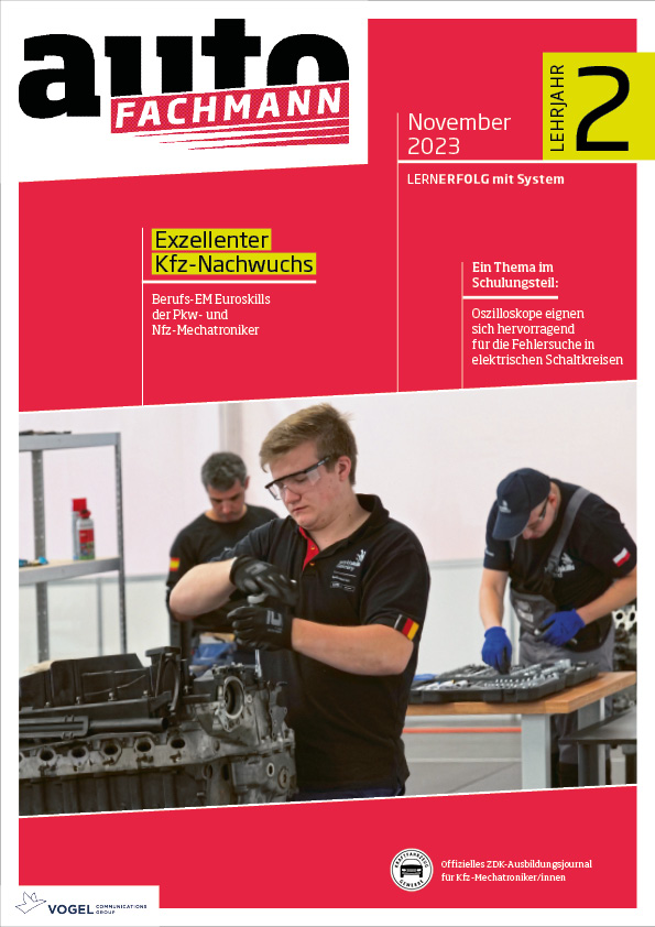 autoFACHMANN 4/2023 Lehrjahr 2 Titelseite Magazin autoFACHMANN Dezember 2023 2. Lehrjahr