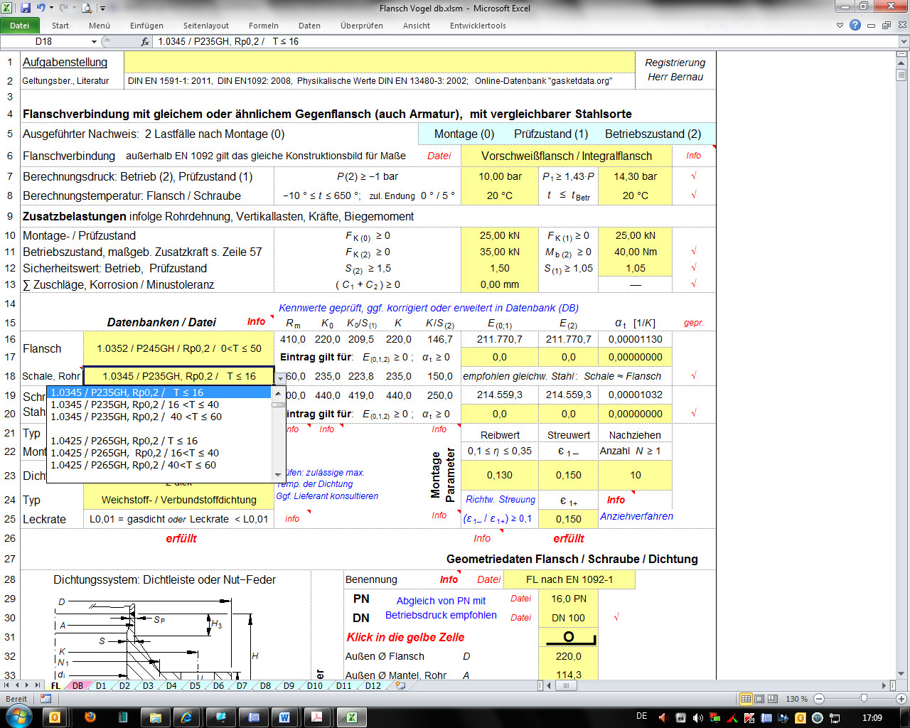 Flanschberechnungen nach DIN EN 1591-1: 2011 (Download)