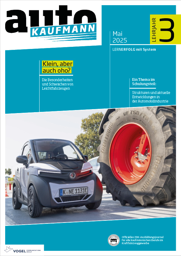 autoKAUFMANN 10/2025 Lehrjahr 3 Titelseite Magazin autoKAUFMANN Mai 2025 3. Lehrjahr