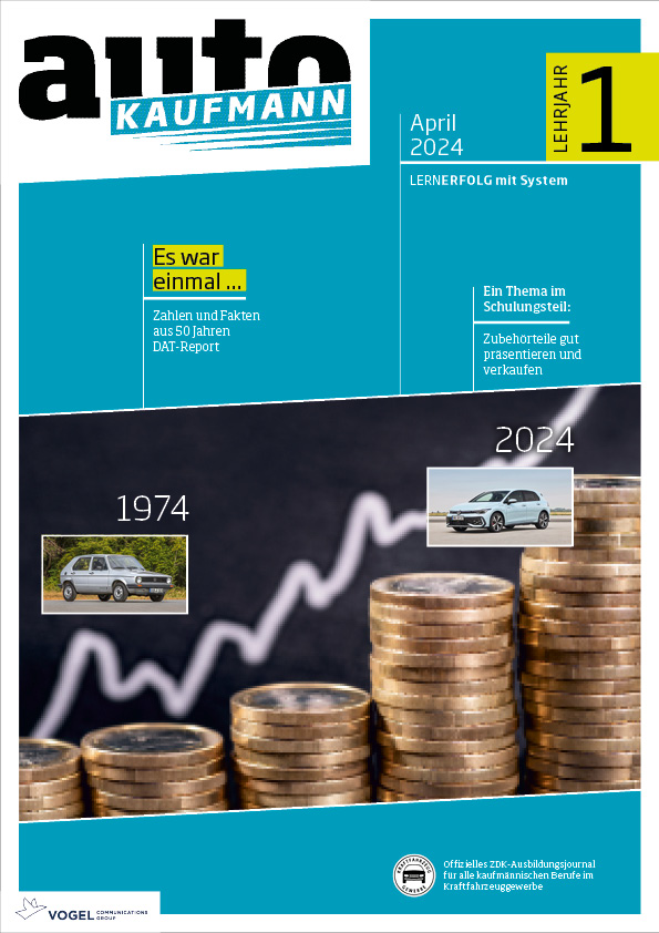 Titelseite Magazin autoKAUFMANN April 2024 1. Lehrjahr