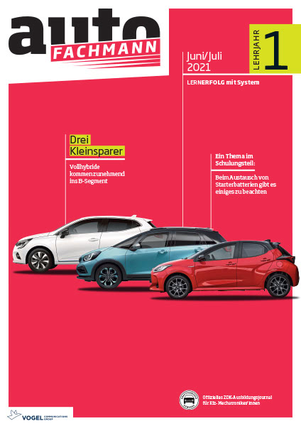 AF-011_LJ1PYnnDAplAJbui Titelseite autoFACHMANN Juni/Juli 2021 Lehrjahr 1