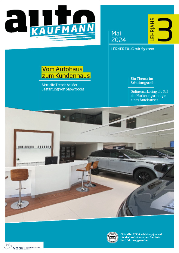 Titelseite Magazin autoKAUFMANN Mai 2024 3. Lehrjahr