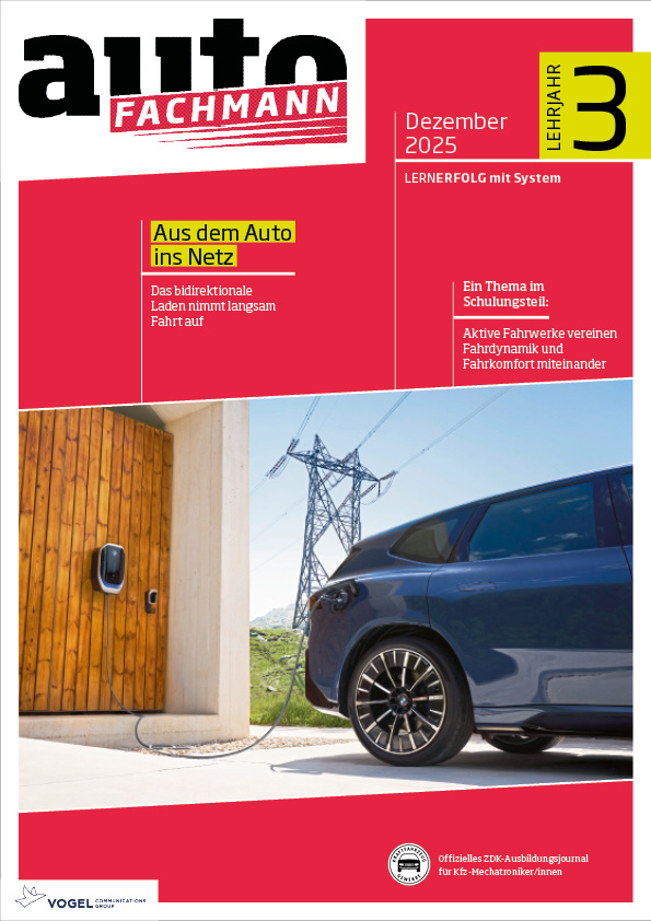 autoFACHMANN 5/2025 Lehrjahr 3 Titelseite Magazin autoFACHMANN Dezember 2025, 3. Lehrjahr