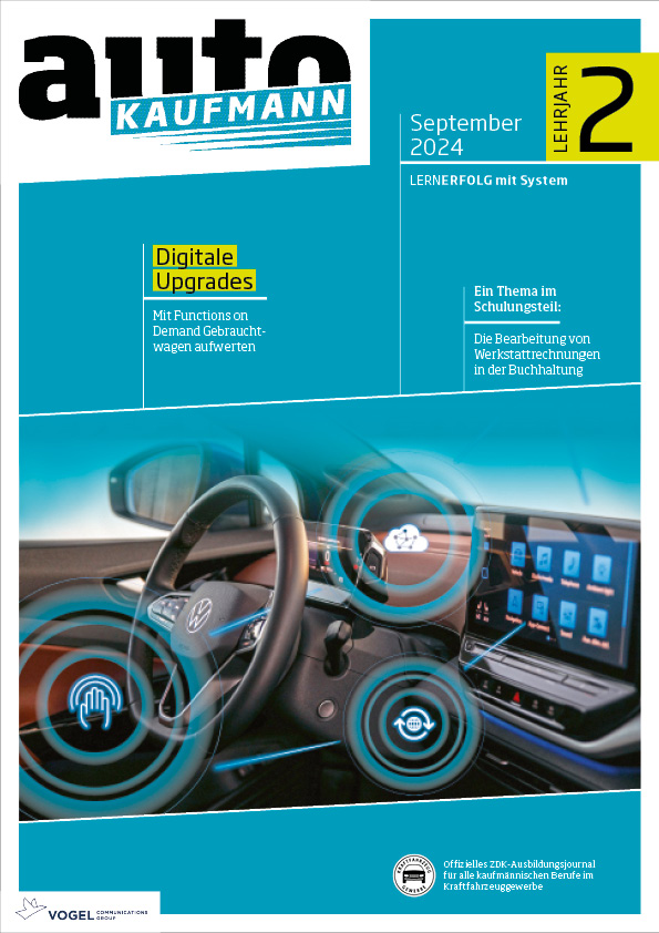 autoKAUFMANN 02/2024 Lehrjahr 2 Titelseite Magazin autoKAUFMANN September 2024 2. Lehrjahr
