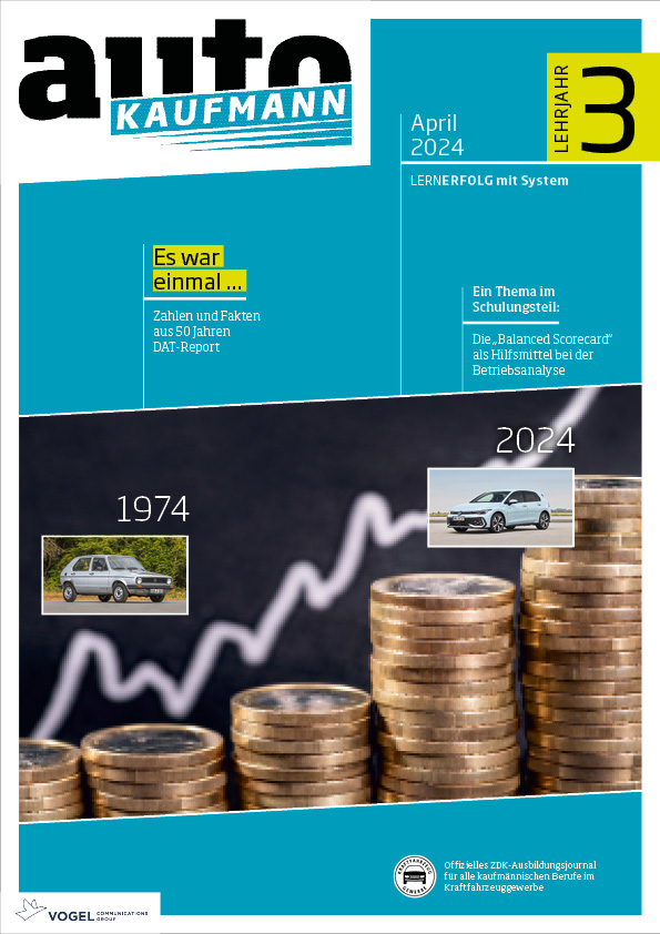 Titelseite Magazin autoKAUFMANN April 2024 3. Lehrjahr