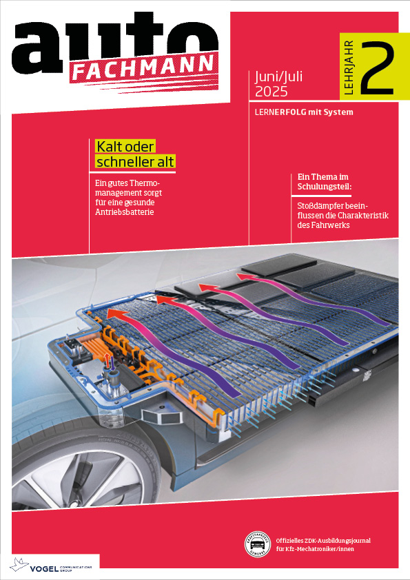 Titelseite Magazin autoFACHMANN Juni/Juli 2025 2. Lehrjahr
