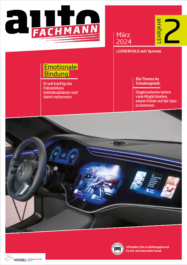 Titelseite Magazin autoFACHMANN März 2024 2. Lehrjahr