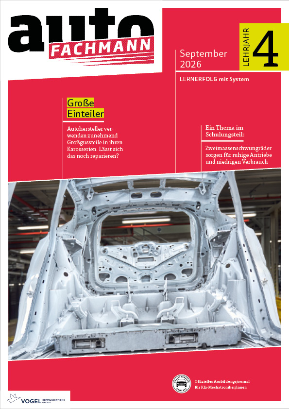 Titelseite autoFACHMANN September 2026,4. LJ