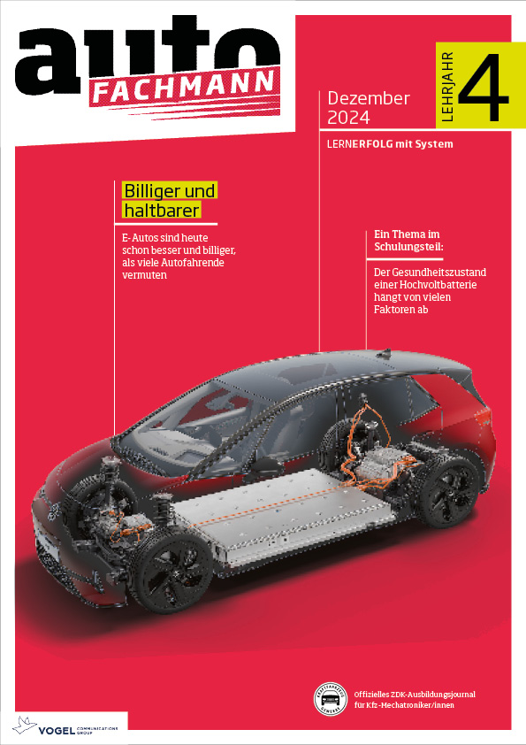 autoFACHMANN 05/2024 Lehrjahr 4 Titelseite Magazin autoFACHMANN Dezember 2024 4. Lehrjahr