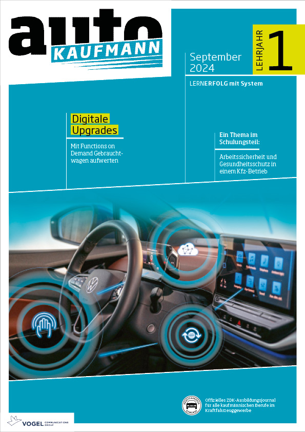 autoKAUFMANN 02/2024 Lehrjahr 1 Titelseite Magazin autoKAUFMANN September 2024 1. Lehrjahr