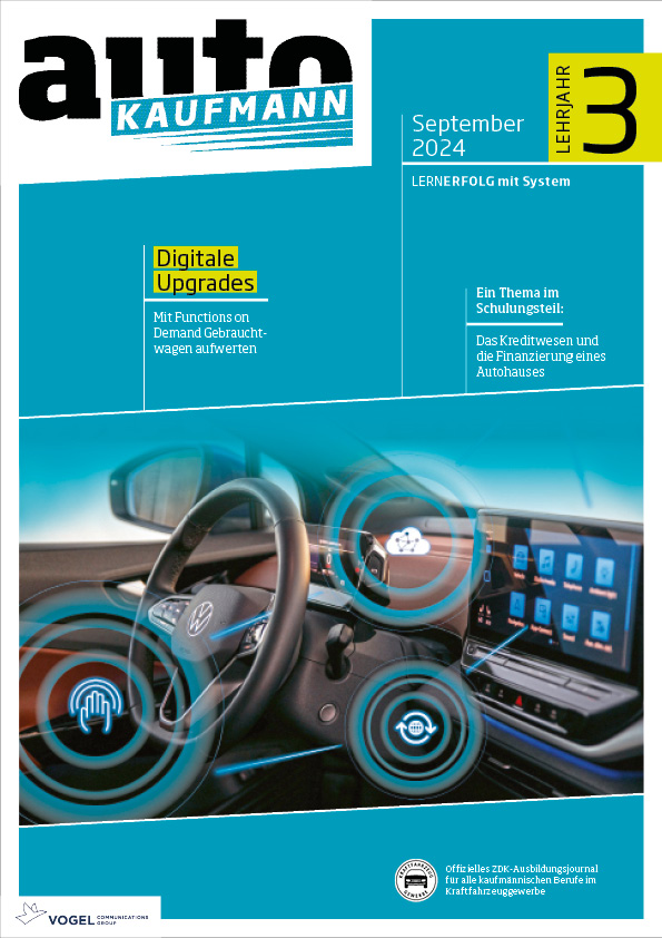 autoKAUFMANN 02/2024 Lehrjahr 3 Titelseite Magazin autoKAUFMANN September 2024 3. Lehrjahr