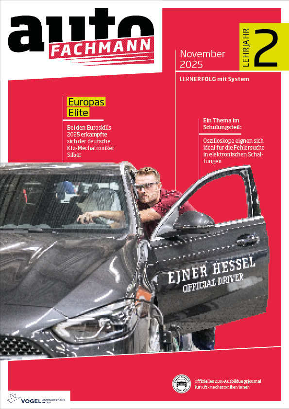 Titelseite Magazin autoFACHMANN, November 2025, 2. Lehrjahr