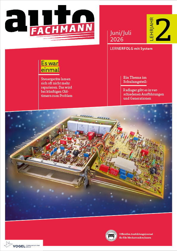 Titelseite Magazin autoFACHMANN Juni/Juli 2026 2. Lehrjahr Titelseite Magazin autoFACHMANN Juni/Juli 2026 2. Lehrjahr