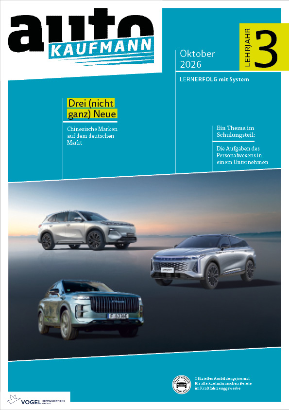 Titelseite Magazin autoKAUFMANN, Oktober 2026, 3. Lehrjahr