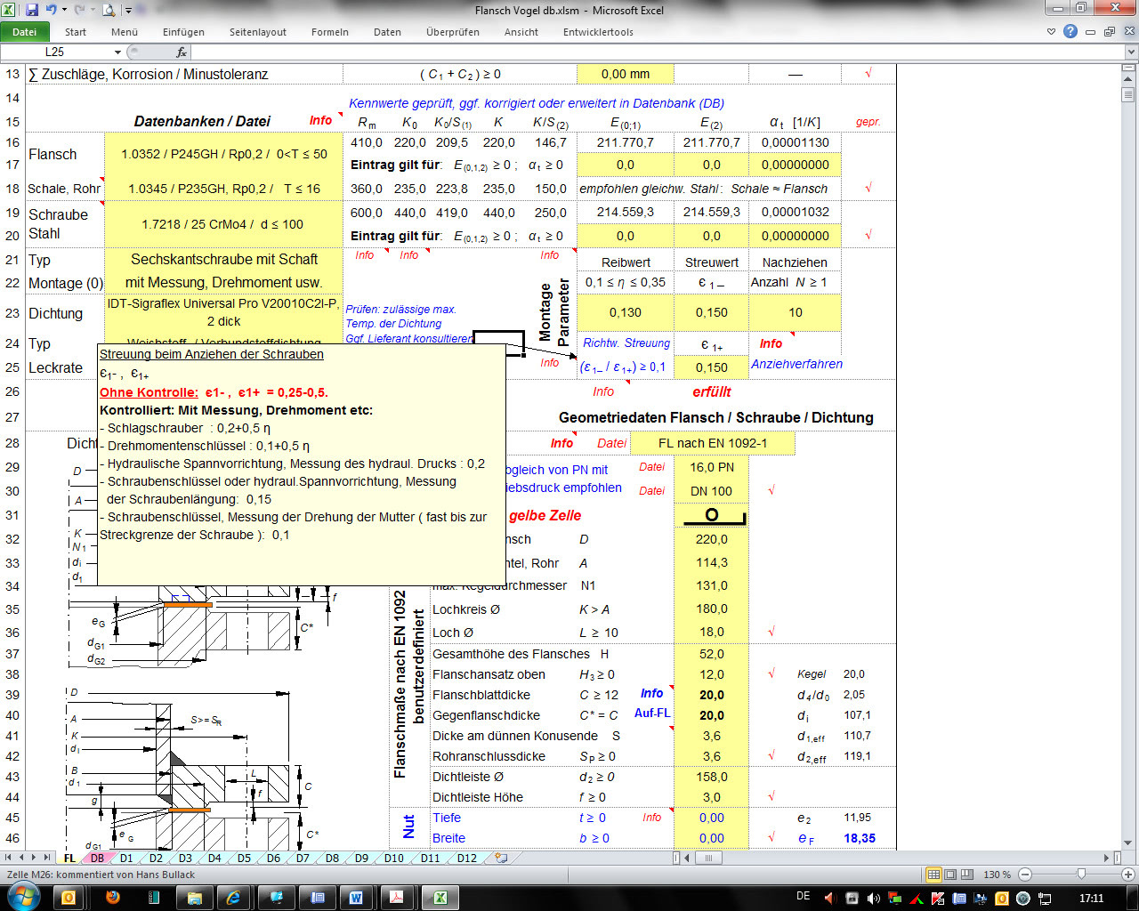 Flanschberechnungen nach DIN EN 1591-1: 2011 (Download)