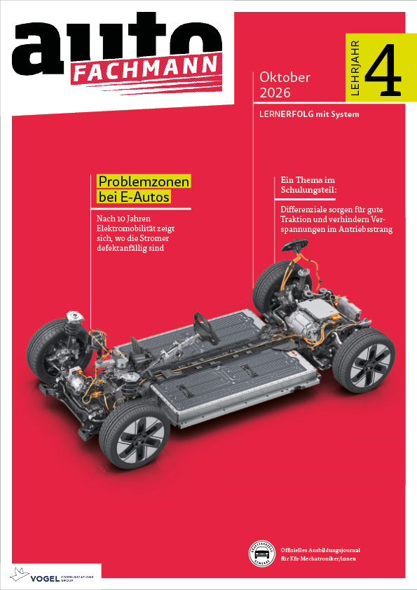 Titelseite Magazin autoFACHMANN, Oktober 2026, 4. Lehrjahr