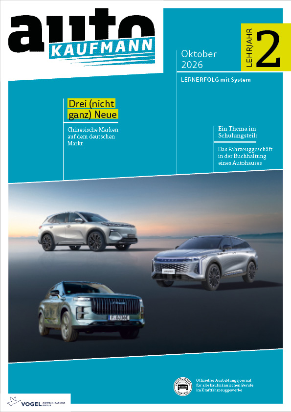 Titelseite Magazin autoKAUFMANN, Oktober 2026, 2. Lehrjahr
