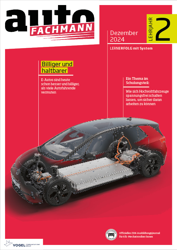 autoFACHMANN 05/2024 Lehrjahr 2 Titelseite Magazin autoFACHMANN Dezember 2024 2. Lehrjahr