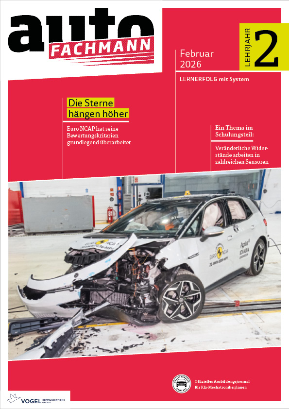 Titelseite Magazin autoFACHMANN Februar 2026 2. Lehrjahr
